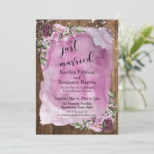 Gewoon gehuwde, bijtende Waterverf Kaart (Staand voorkant)