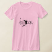 Gewoon gehuwde  bride en bruom t-shirt (Laagn)