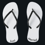 Gewoon gehuwde bride Groom Teenslippers Weddenscha<br><div class="desc">Perfecte teenslippers voor de huwelijksreis.</div>