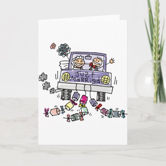 Gewoon gehuwde bruid- en bruinbruidskeering aankondiging (Voorkant)