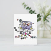 Gewoon gehuwde bruid- en bruinbruidskeering briefkaart (Staand voorkant)