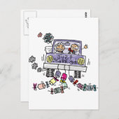 Gewoon gehuwde bruid- en bruinbruidskeering briefkaart (Voorkant / Achterkant)