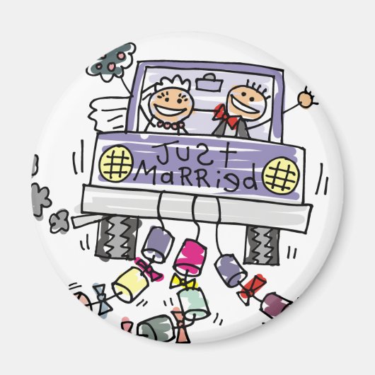 Gewoon gehuwde bruid- en bruinbruidskeering magneet (Voorkant)