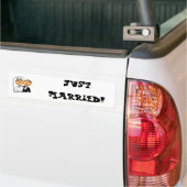 Gewoon gehuwde Bumpersticker (Op Truck)