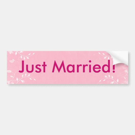 Gewoon gehuwde Bumpersticker (Voorkant)