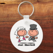 Gewoon gehuwde cartoon Sleutelhanger (Voorkant)