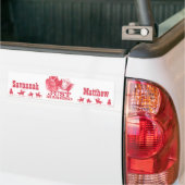 Gewoon gehuwde cowboy en Petten van CowGirl Bumper Bumpersticker (Op Truck)
