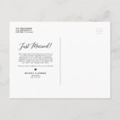 Gewoon gehuwde Cursieve Manuscript bekleding Witte Aankondigingskaart (Achterkant)