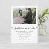 Gewoon gehuwde Cute Connect-hartletterkaart Kaart (Staand voorkant)