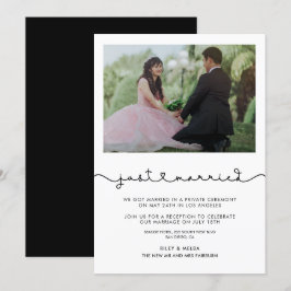 Gewoon gehuwde Cute Connect-hartletterkaart Kaart