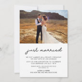 Gewoon gehuwde eenvoudige trouwaankondiging kaart (Voorkant)