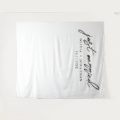 Gewoon gehuwde Elegant Calligraphy Wedding Backdro Wandkleed (Voorkant (horizontaal))