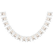 Gewoon gehuwde Elegant Gold Typography Wedding Par Vlaggetjes (Alle)