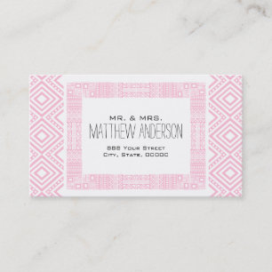 Gewoon gehuwde etnisch Boho-chic Calling Card 1 Contactkaartje