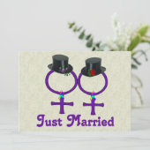 Gewoon gehuwde formele lesbiennes kaart (Staand voorkant)