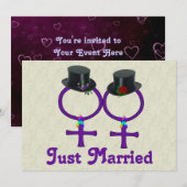 Gewoon gehuwde formele lesbiennes kaart (Voorkant / Achterkant)