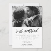 Gewoon gehuwde foto foto van Modern typografie Kaart (Voorkant)