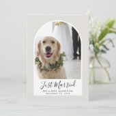 Gewoon gehuwde foto Gewapend Lijst bruiloft Aankondiging (Staand voorkant)