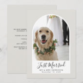 Gewoon gehuwde foto Gewapend Lijst bruiloft Aankondiging (Voorkant / Achterkant)