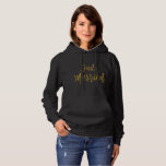 Gewoon gehuwde goudkoorts Typografie Hoodie<br><div class="desc">Alleen maar een gehuwde Gold Foil Typografie Hoodie voor een pasgetrouwde op haar huwelijksreis.</div>