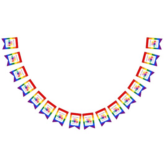 Gewoon gehuwde homoveringpartij Pride Regenboog LG Vlaggetjes (Alle)