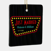 Gewoon gehuwde kerstversiering keramisch ornament (Rechts)