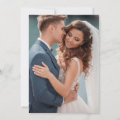 Gewoon gehuwde kopper Typografie Wedding Party Kaart (Achterkant)