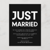 Gewoon gehuwde Modern trouwaankondiging Briefkaart (Voorkant)