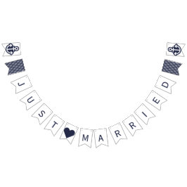 Gewoon gehuwde Nautical Wedding Bunting Vlaggetjes