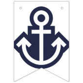 Gewoon gehuwde Nautical Wedding Bunting Vlaggetjes (Eerste vlag)