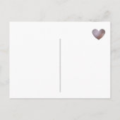Gewoon gehuwde parels en paarse bruiloft briefkaar aankondigingskaart (Achterkant)
