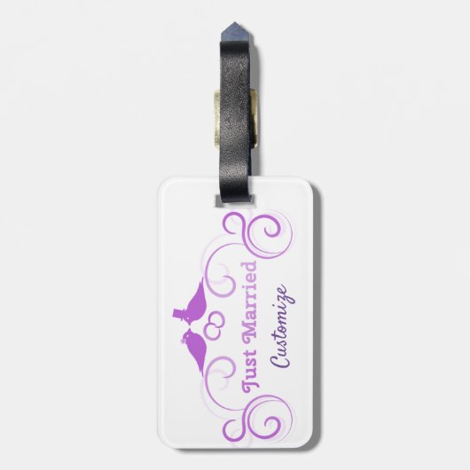 Gewoon gehuwde Passen getrouwd Thunder_Cove Bagagelabel (Achterkant verticaal)