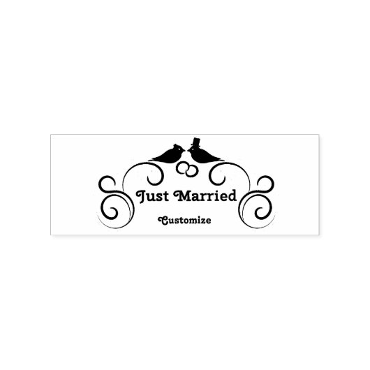Gewoon gehuwde Passen getrouwd Thunder_Cove Rubberstempel (Afrduk)