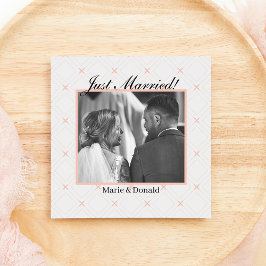 Gewoon gehuwde pasta's en Cream Geometric Feestdagenkaart