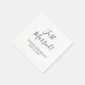 Gewoon gehuwde persoonlijke bruiloft Napkins Servet (Hoek)