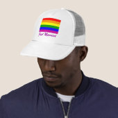 Gewoon gehuwde regenboogpride trucker pet (In situ)