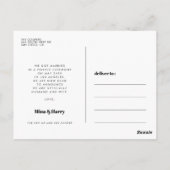 Gewoon gehuwde  retro-scriptfoto briefkaart (Achterkant)