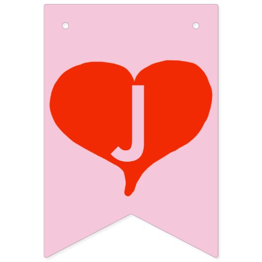 Gewoon gehuwde rode harten Roze Bunting Banner (Tweede vlag)