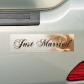 Gewoon gehuwde Roos Bumpersticker (Op auto)