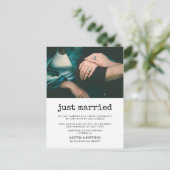 Gewoon gehuwde  schrijfmachinefoto briefkaart (Staand voorkant)