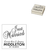 Gewoon gehuwde Script-lettertype - op maat gemaakt Rubberstempel (Gestempeld)