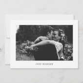 Gewoon gehuwde simpele aankondiging van een bruilo (Voorkant)