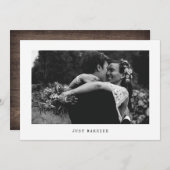 Gewoon gehuwde simpele aankondiging van een bruilo (Voorkant / Achterkant)