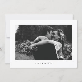 Gewoon gehuwde simpele aankondiging van een bruilo