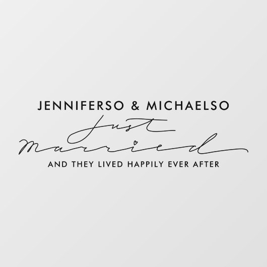 Gewoon gehuwde vinylauto raamsticker (Vel)