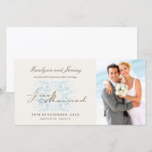 Gewoon gehuwde Vlourish Wedding Foto Aankondiging (Voorkant / Achterkant)