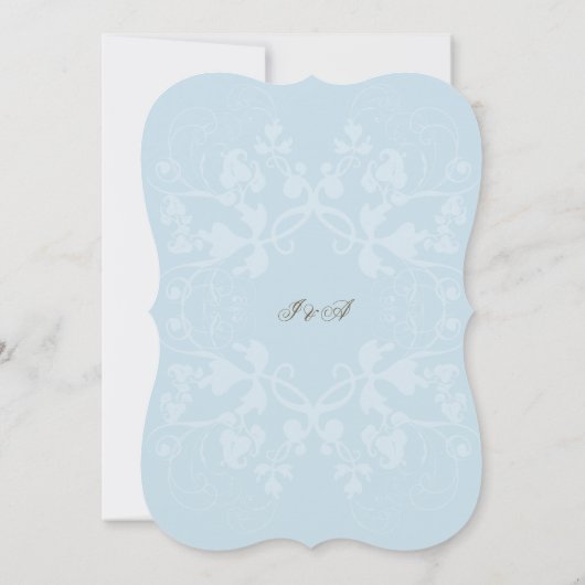 Gewoon gehuwde Vlourish Wedding Foto Aankondiging (Achterkant)