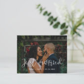 Gewoon gehuwde Whimsical-foto Briefkaart (Staand voorkant)