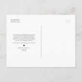 Gewoon gehuwde witte omhulling foto aankondigingskaart (Achterkant)