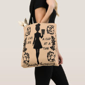 Gewoon Geïnspireerd "Leef, het Leven Een Kopje per Tote Bag (Dichtbij)